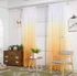 Deals For Less - Ombre Design, Sheer Window Curtain set of 2 Pieces, Orange Color