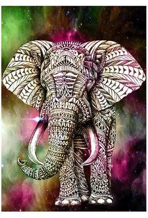 لوحة جدارية لصورة فيل ملوّن متعدد الألوان 30 x 40سنتيمتر