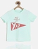 Graphic Print T-Shirt Mint Green/Red