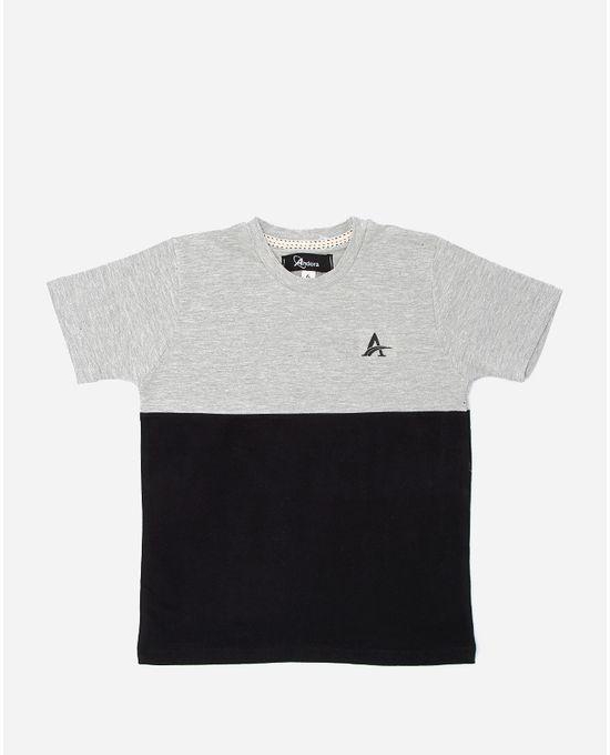 Andora Bi-Tone T-shirt - Grey & Black
