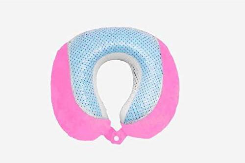 Neck Pillow, Gel Padding, Luxury Cover Material, Memory Foam, Pink