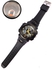 Skmei Casual Analog Watch For Men, Water Resist, Black Rubber Band,