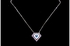 Generic Sterling Silver Pendant Necklace - Silver & Blue