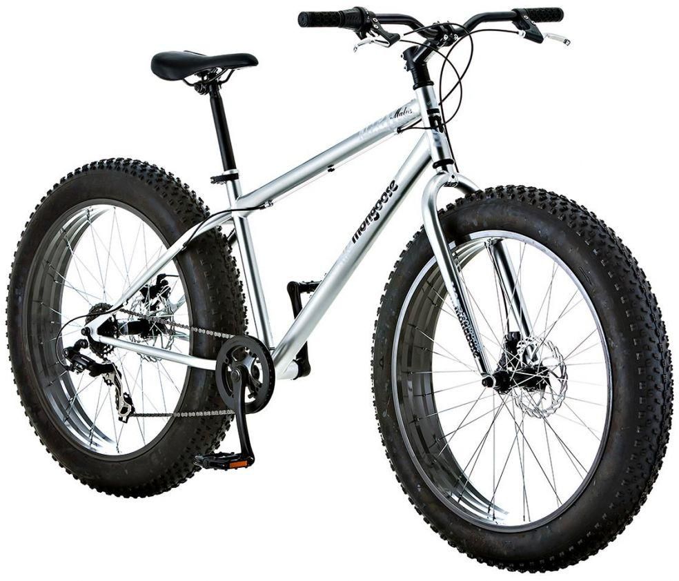 Mongoose Men's 26 Inch Malus Fat Tire Bike - R5714, Silver/Black price