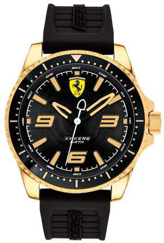 Ferrari 830485 Men's XX KERS Gold Tone Steel Black Dial Rubber Watch