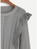 SheIn Grey Ruffle Trim Jersey Sweater
