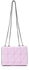 Ice Club Stitched Cross-Body Bag With Metal Handle - Lilac
