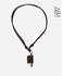 Agu Bullet Leather Necklace - Brown