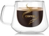 قدح قهوة مقاوم للحرارة بطبقة مزدوجة شفاف 7.8x8.5x7سم