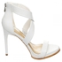 BCBGMaxazria Elyse High-Heel Crisscross Ankle Dress Sandal for Women - White, 7 US