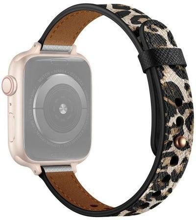 Ethnic Replacement Watchband for Apple Watch Series 1/2/3/4/5/6/7/SE 42/44/45mm Leopard Print
