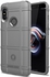 For Xiaomi Redmi Note 5 Pro / Redmi Note 5 - Anti-shock Square Grid Texture Soft TPU Cell Phone Casing - Grey