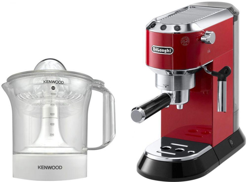 De'Longhi EC 680.R  Dedica Pump Espresso and Coffee Machine - Red And  Kenwood JE 280 Citrus Juicer White