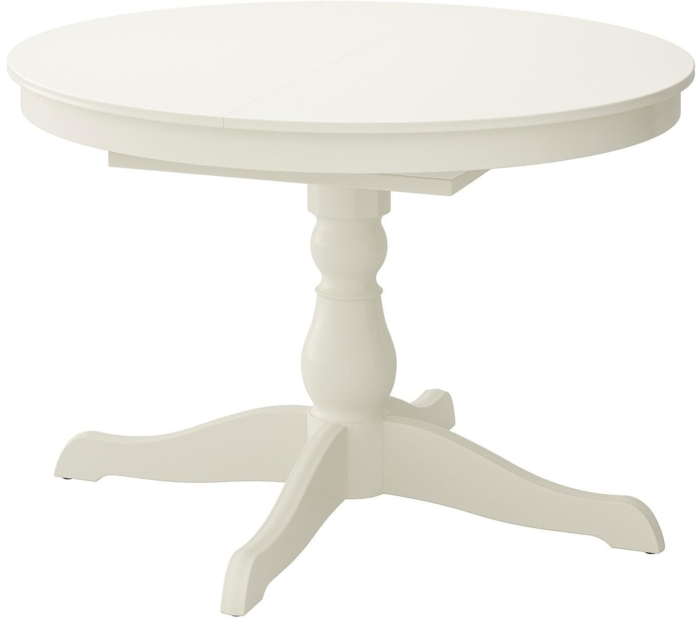 INGATORP طاولة قابلة للتمديد - أبيض ‎110/155 سم‏