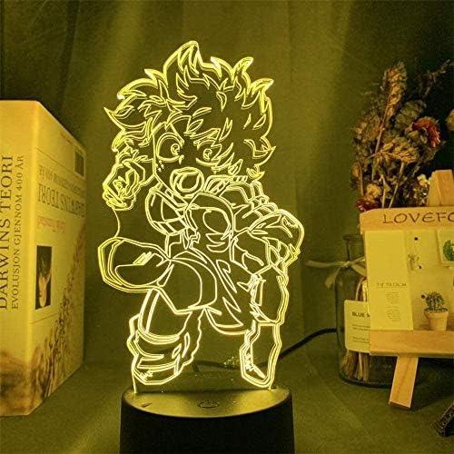 3D ضوء ليلي وهمي ليد ديكور مصابيح يو إس بي ماي هيرو أكاديميا جميع أشكال الرسوم المتحركة ضوء 3D أضواء ليلية Izuku Bakugou Himiko توغا ملونة اللمس عمل مصباح ألعاب نموذج