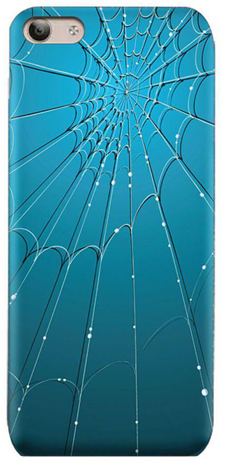 TPU Silicone Case with Spider Web Pattern For Vivo Y53i Blue