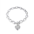 Roxi Chain Heart Bracelet - Silver