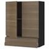 METOD / MAXIMERA Wall cabinet w 2 doors/2 drawers, black/Voxtorp dark grey, 80x100 cm - IKEA