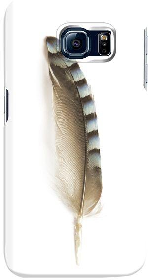 Stylizedd  Samsung Galaxy S6 Edge Premium Slim Snap case cover Gloss Finish - Lonely Feather  S6E-S-123