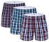 Fashion Checked Cotton Boxer Shorts - 3 Pieces - Assorted