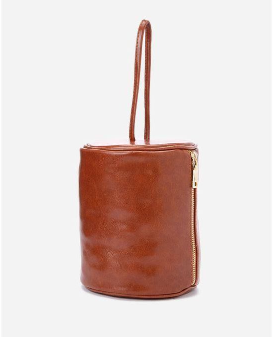 Pino bravo Barrel Small Leather Bag - Havan