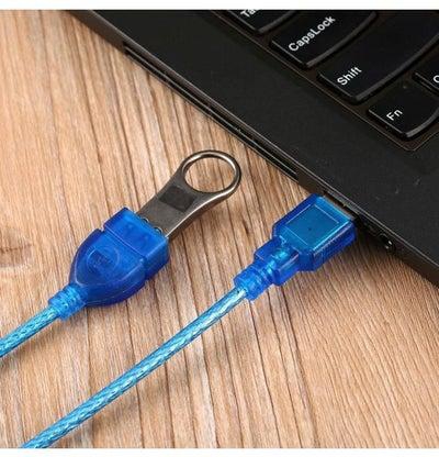 كابل تمديد USB 2.0 ذكر إلى USB 2.0 أنثى بطول 1/1.5/2/3 متر. 13 x 10سم أزرق