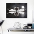 Universal BLACK&WHITE LOVE HEART SWANS STRETCHED Pictures Canvas Wall Art Prints Unframed 40*60cm