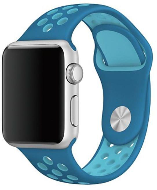 Silicone Replacement Wrist Bracelet Sport Band Strap For Apple Watch 42mm  blue orbit and gamma blue