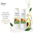 Dove Strengthening Ritual Avocado Shampoo 400ml + and Calendula Extract Conditioner 350ml Body Wash 250ml