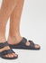 Buckle Detail Slip-On Arabic Sandals Anthracite