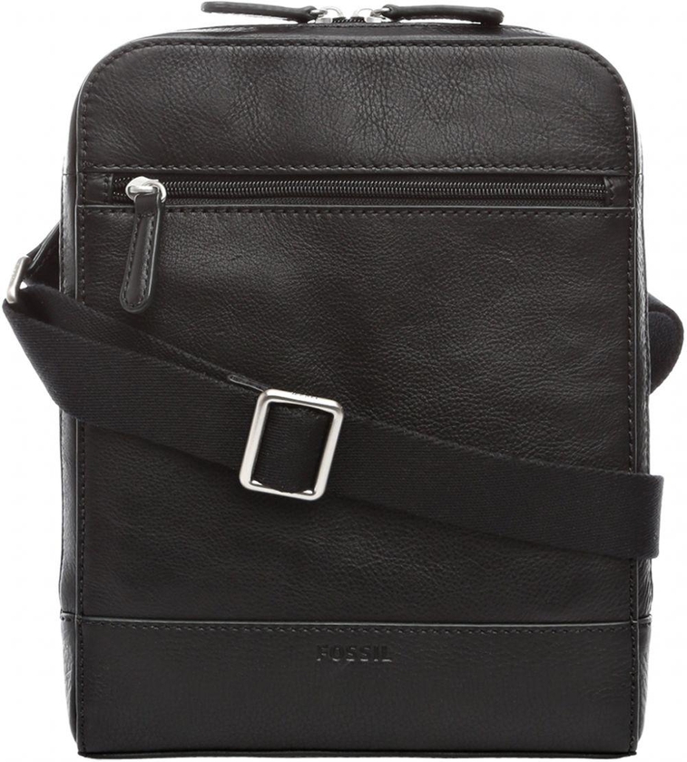 Fossil MBG9264001 Rory Courier Messenger Bag for Men - Leather, Black