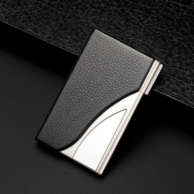 Executive Stainless Steel Business Card Holder Name/Credit Card Case Wallet-Black
