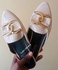 Fashion Beautiful CC-Golden Sparkle Slides Mules Ladies Flat Shoes