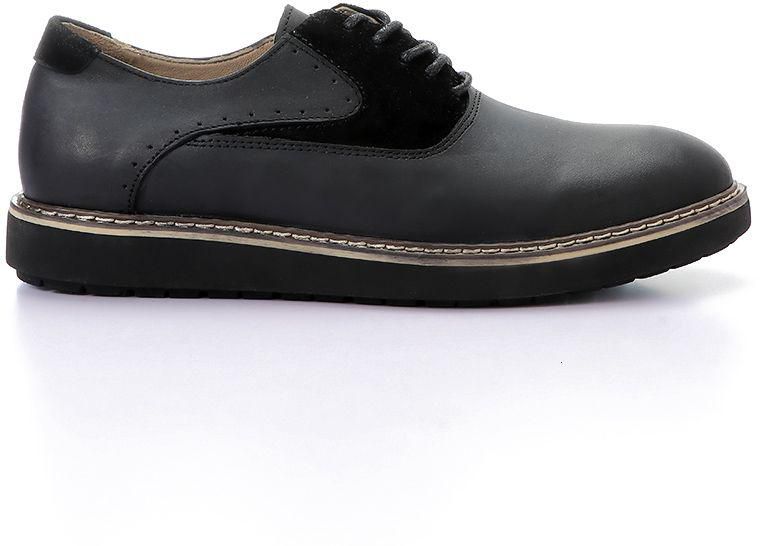حذاء اوكسفورد كاجوال بطرف دائري ورباط للرجال من جرينتا - اسود، 43