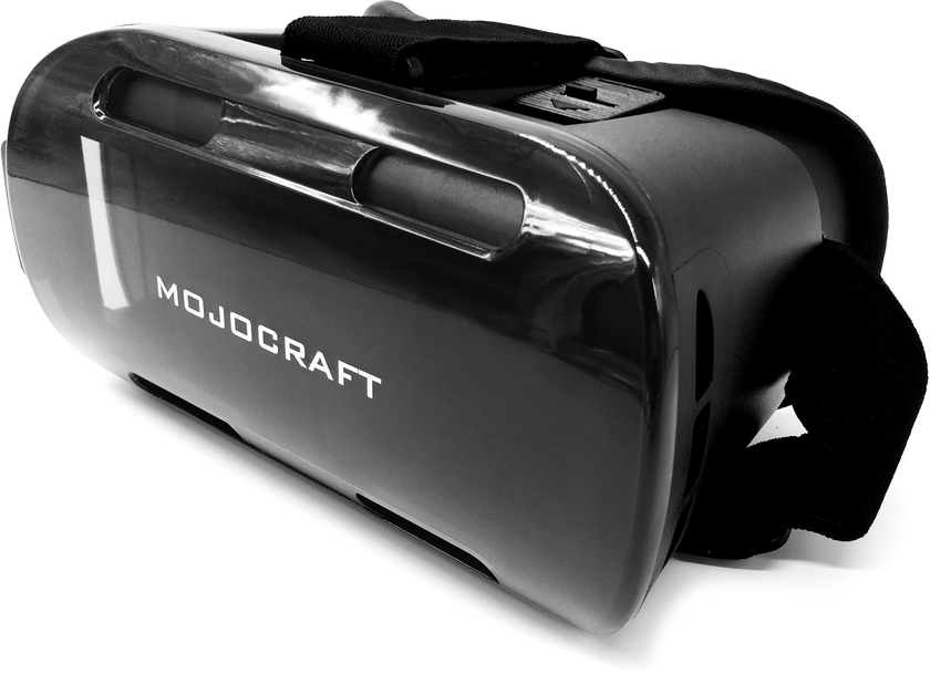 3D VR Glasses Virtual Reality Headset VR Box for Games and Movies with Adjustable Lens/Focal Distance Pupil Distance and Strap for iPhone and Android Phones by Mojocraft, Black
