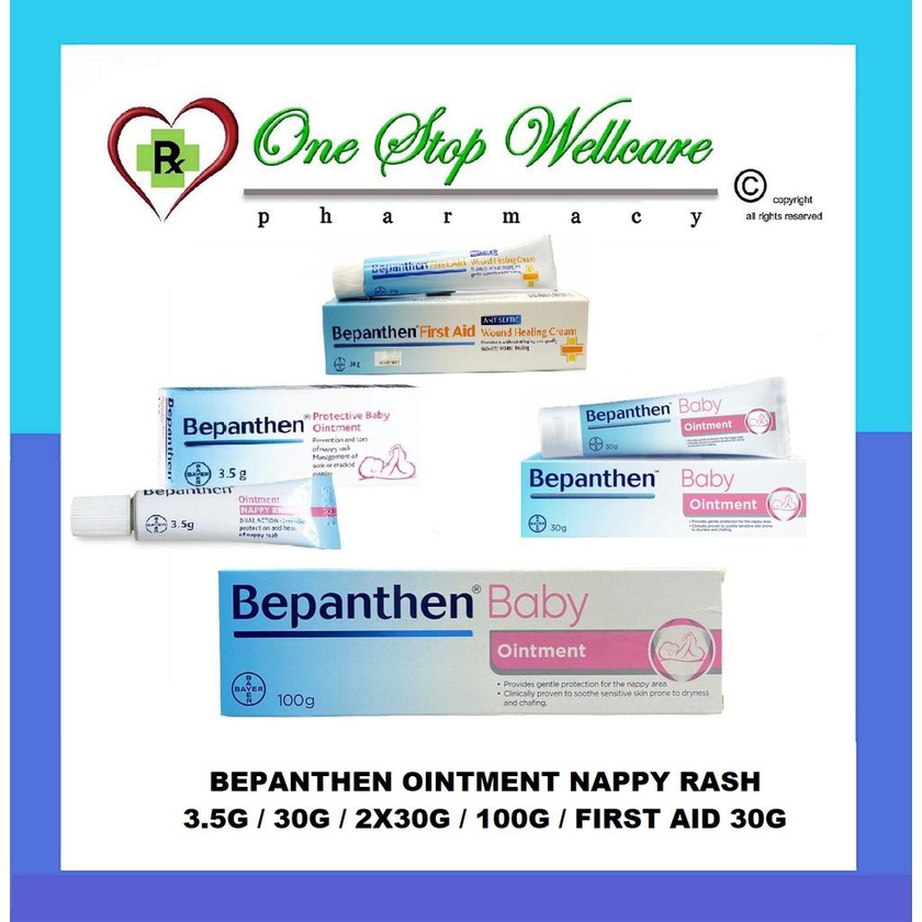 Bepanthen Cream Ointment Nappy Rash 30g / 2x30g / 100g / First AID 30g
