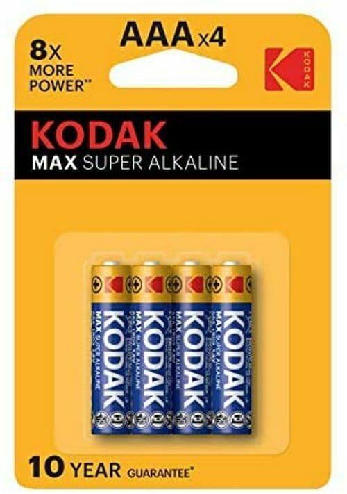 Kodak MAX Super AAA 1.5V Alkaline Batteries - 10 Cards (40 Batteries)