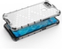 لهاتف Oppo F9 ، غطاء جراب هاتف مضاد للصدمات على شكل قرص العسل - شفاف