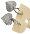 Fashion Heart Shaped Silver Coated Earring Loops baby earrings