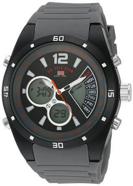 U.S. Polo Assn. Sport Mens Quartz Metal and Rubber Casual Watch, Grey (Model US9538)