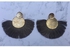 Fashion Ladies Grigio Tassel Earrings-Black/Gold