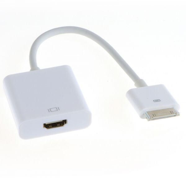 30 PIN DOCK CONNECTOR TO HDMI ADAPTER CABLE HDTV iPHONE 4S iPAD 2 3 iPOD 4 1080p