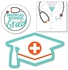 Big Dot of Happiness Medical School Grad - DIY Shaped Doctor Graduation Party Cut-Outs - 24 Count