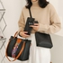Fashion 4 In 1 Women's Bag Leather Shoulder Bag Crossbody Bag Set - Black