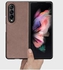 حافظة جلدية PU ممتازة متوافقة مع هاتف Galaxy Z Fold 3، (جلد ممتاز) حافظة شحن لاسلكية لهاتف Samsung Galaxy Z Fold 3 - من Next store (بني داكن)
