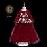 Vacc Cfo Modern Dress Baju Kurung - Floral Dress - 13 Sizes (Maroon)