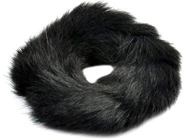 Rabbit Fur Elastic Hair Band Black