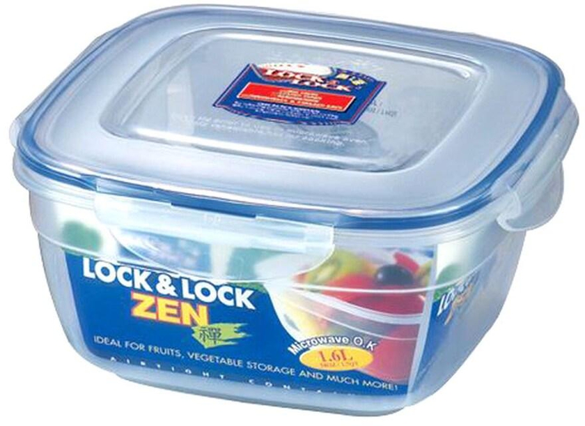 Lock and Lock Square Zen Style Salad Bowl - 1.6 Liter - Clear