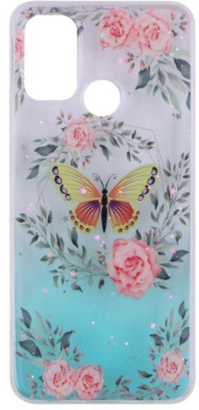 OPPO A53 2020 - Transparent Silicone Case With Flowers And Butterflies Prints