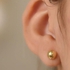 Gold Ball Metal Shape Stud Earring Earrings For Women Girls